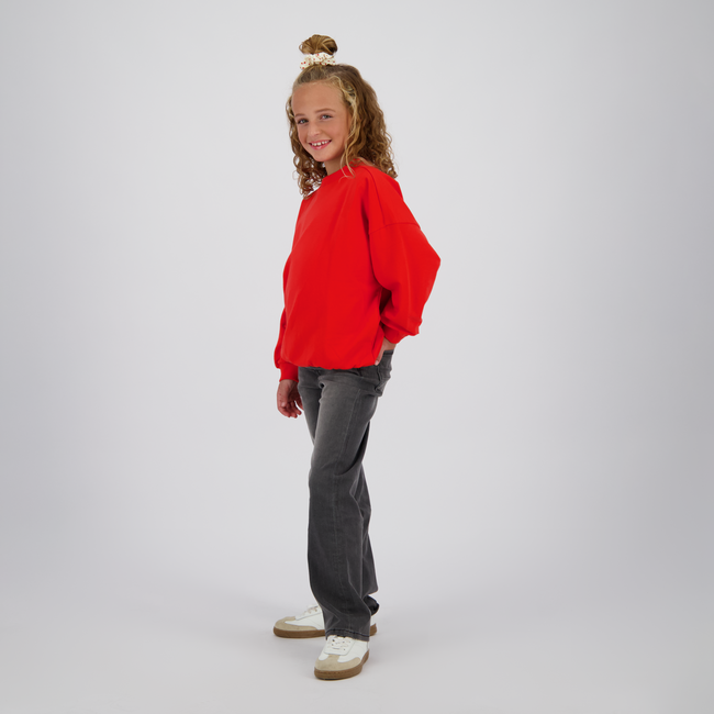 Vingino winter jeansbroek meisjes - grijs - Giulia icon - wide leg fit