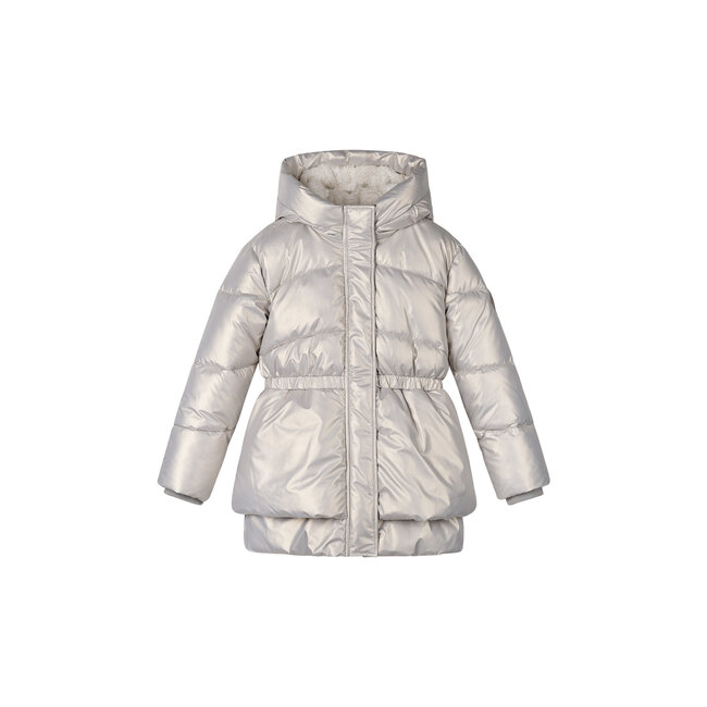 Le Chic winter winterjas meisjes - zilver - Billie - folie, stippen