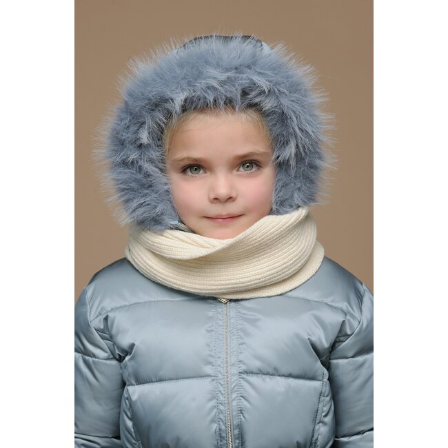 Le Chic winter winterjas meisjes - blauw - Blight- ruffle