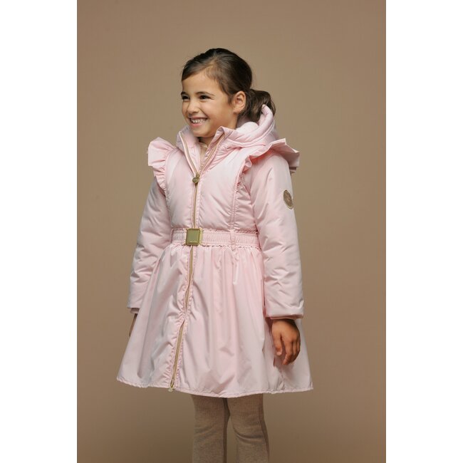 Le Chic winter winterjas meisjes - roze - Beth - riem