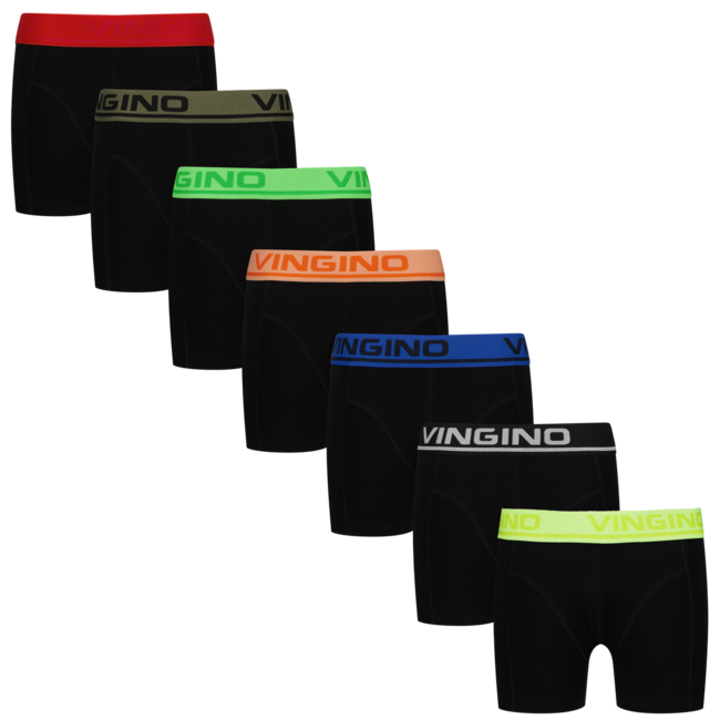 Vingino winter ondergoed jongens - zwart - Boys-boxer-7pack