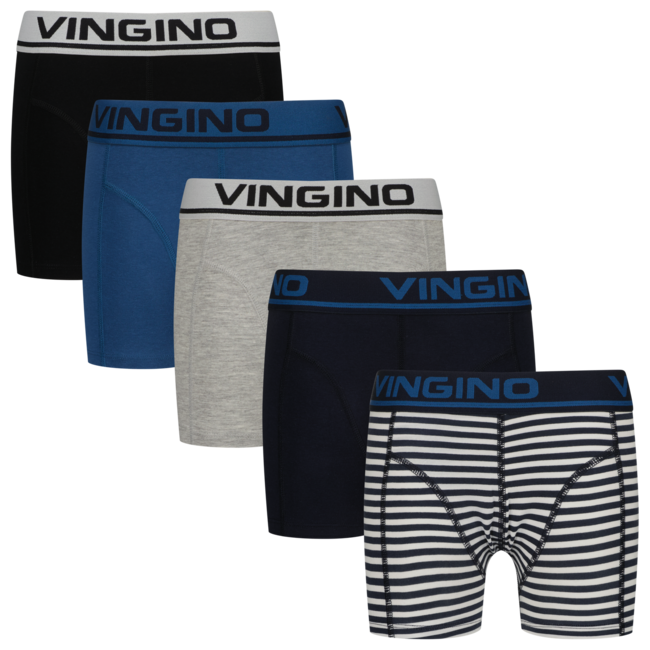 Vingino winter ondergoed jongens - blauw - Boys-boxer-5pack