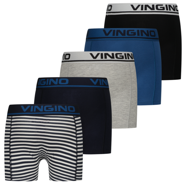 Vingino winter ondergoed jongens - blauw - Boys-boxer-5pack