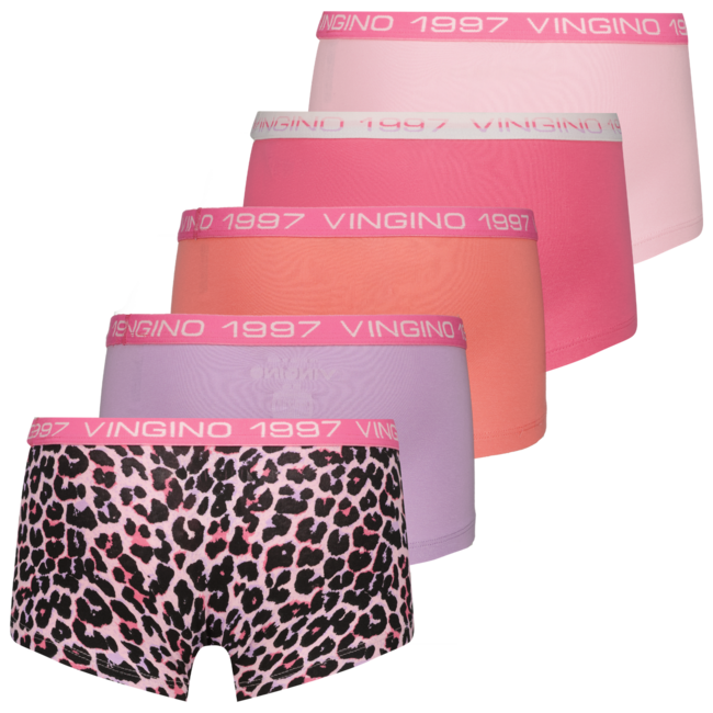 Vingino winter ondergoed meisjes - roze - Girls-boxer-5pack