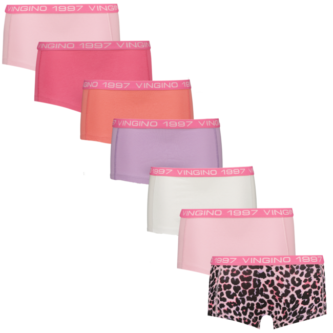 Vingino winter ondergoed meisjes - roze - Girls-boxer-7pack