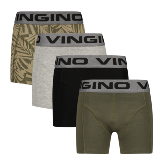 Vingino winter ondergoed jongens - groen - Graphic 4-pack - classic boxer
