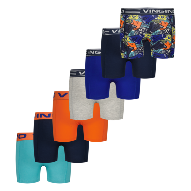 Vingino winter ondergoed jongens - donker blauw - Week 7-pack - classic boxer