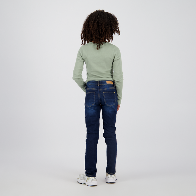 Vingino winter top meisjes - groen - Basic crop longsleeve - rib