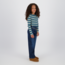 Vingino winter top meisjes - groen - Basic crop top - rib, strepen