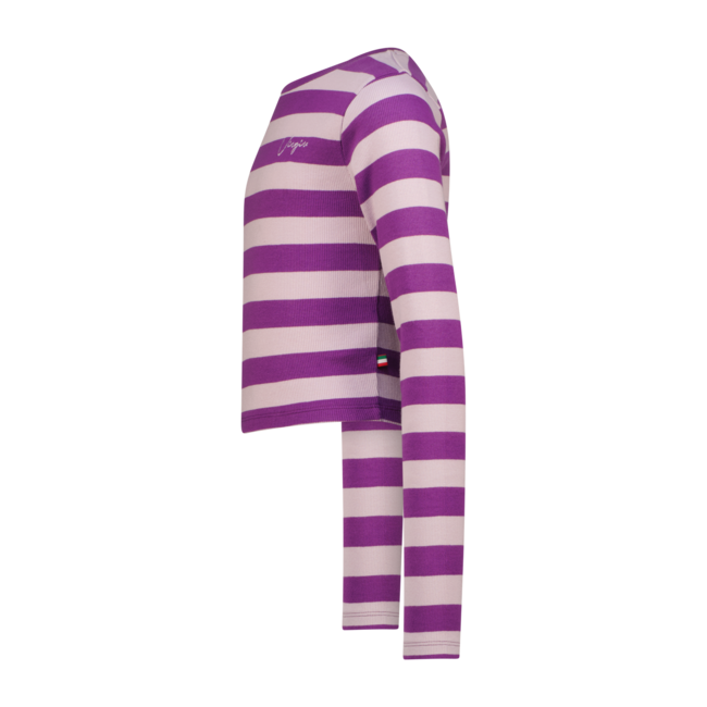Vingino winter top meisjes - paars - Basic crop top - rib, strepen