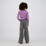 Vingino winter top meisjes - paars - Basic crop top - rib, strepen