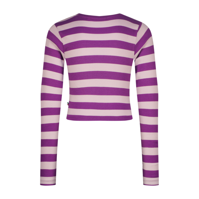 Vingino winter top meisjes - paars - Basic crop top - rib, strepen