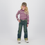 Vingino winter top meisjes - paars - Basic crop top - rib, strepen