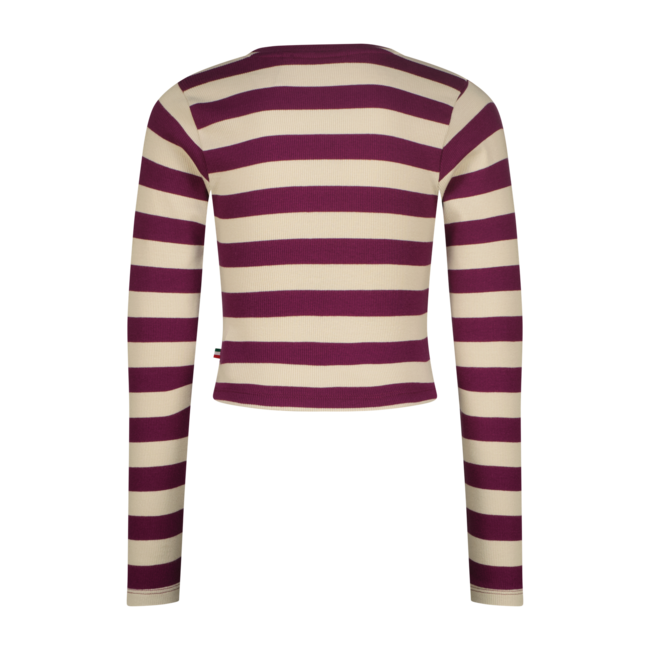 Vingino winter top meisjes - paars - Basic crop top - rib, strepen