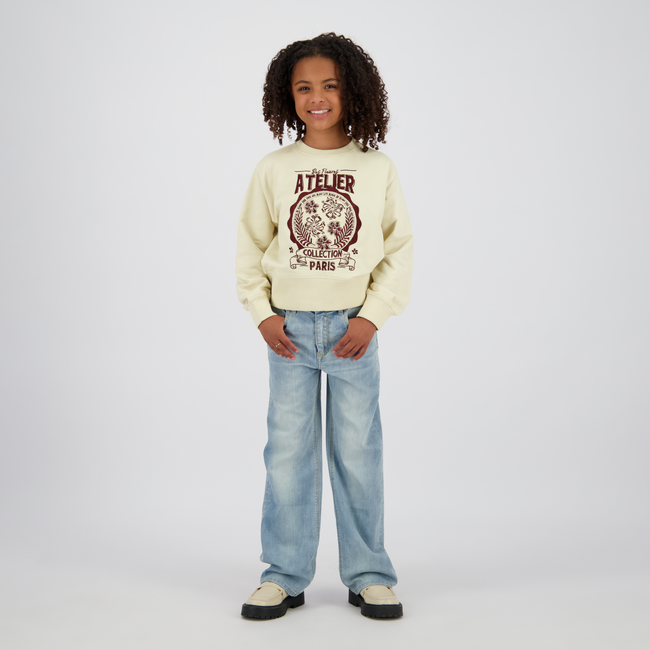 Vingino winter jeansbroek meisjes - blauw - Coco - wide leg fit