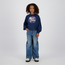 Vingino winter jeansbroek meisjes - donker blauw - Cherry - extra wide leg fit