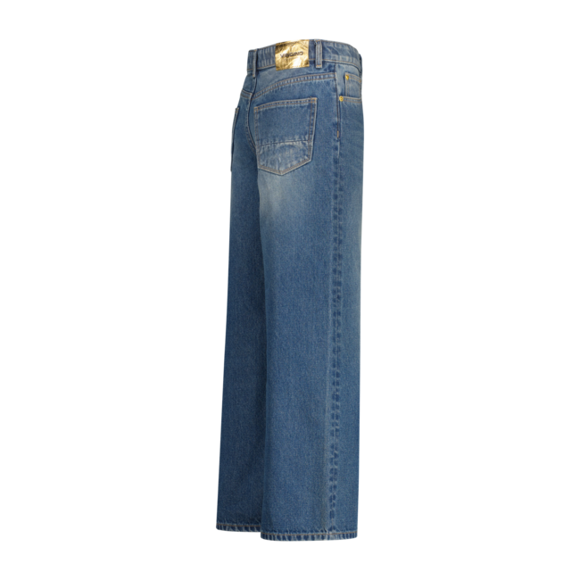 Vingino winter jeansbroek meisjes - donker blauw - Cherry - extra wide leg fit