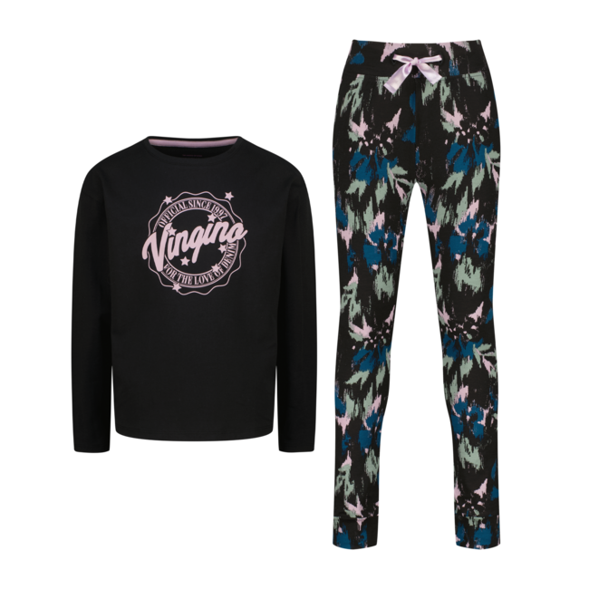 Vingino winter pyjama meisjes - zwart - Wayra - comfort fit