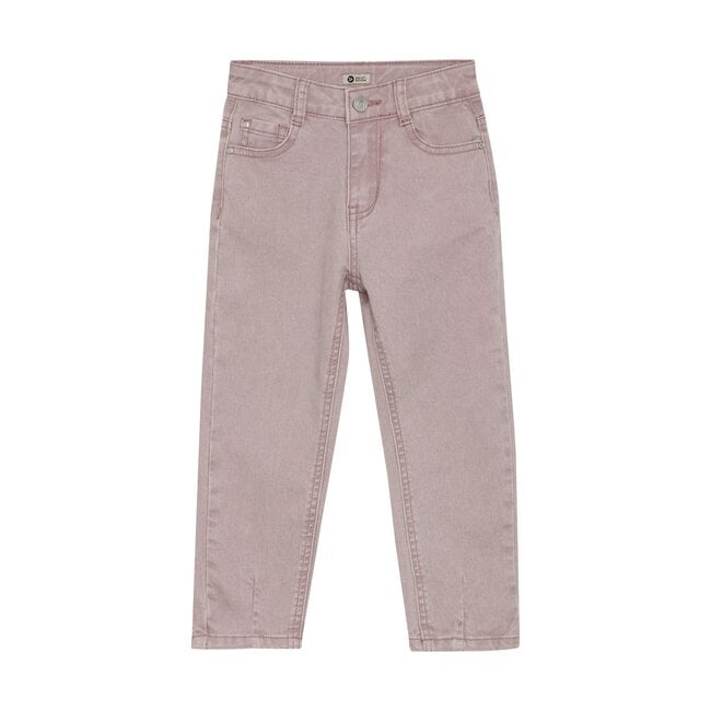 Daily7 winter jeansbroek meisjes - roze - mom fit/harten zak