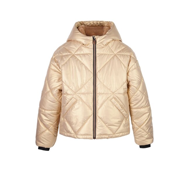 NoBell winter winterjas meisjes - bruin - Buffer - kort, capuchon