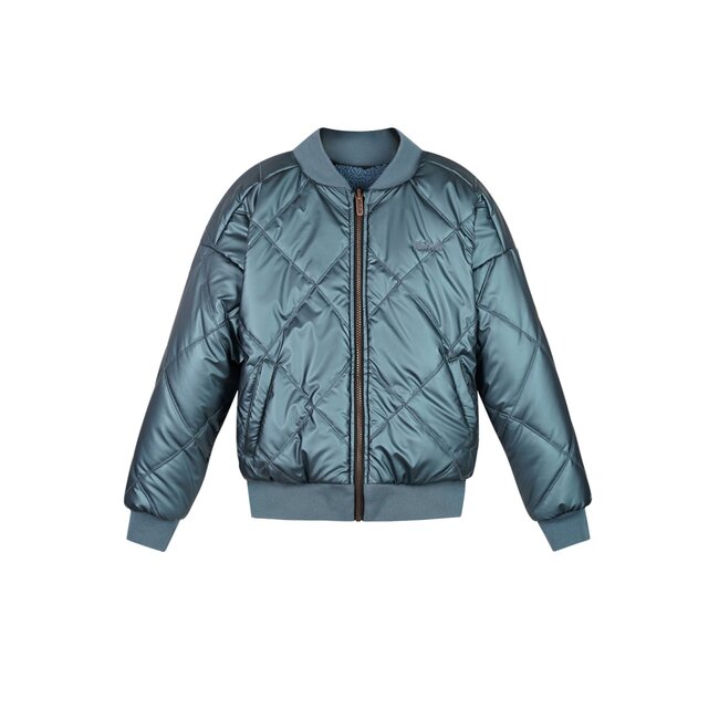 NoBell winter bomberjack meisjes - donker blauw - Bomber - omkeerbaar, verborgen capuchon