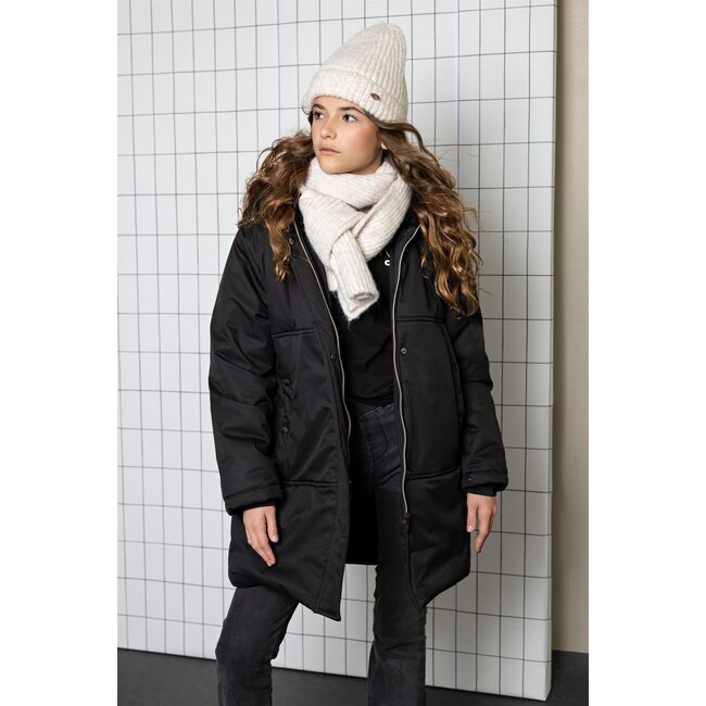 NoBell winter sjaal + muts set meisjes - beige - Ronja - gebreid