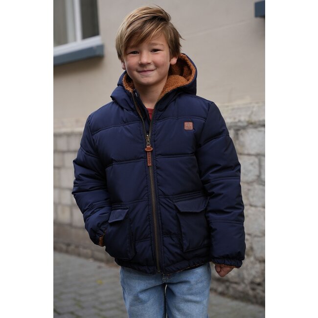 Like Flo winter winterjas jongens - navy blauw - Albon - omkeerbaar, capuchon