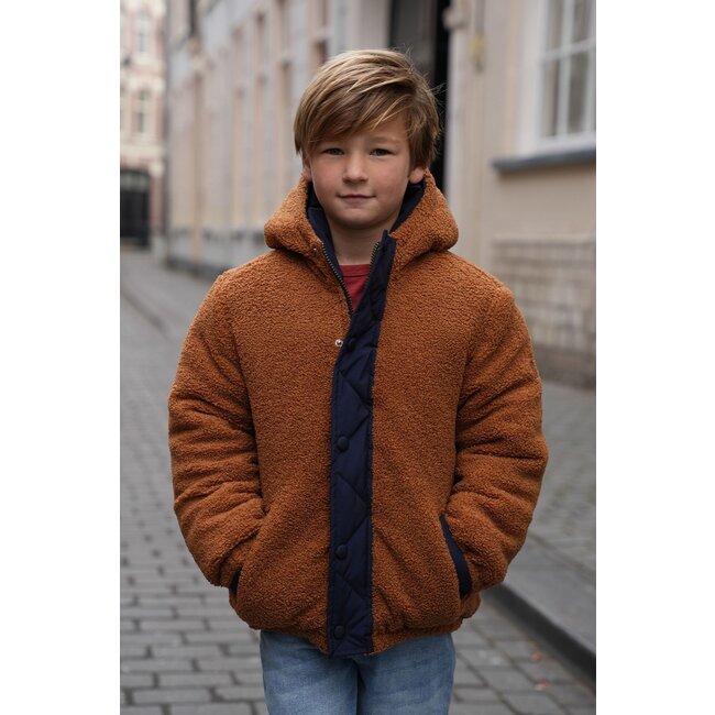 Like Flo winter winterjas jongens - navy blauw - Albon - omkeerbaar, capuchon