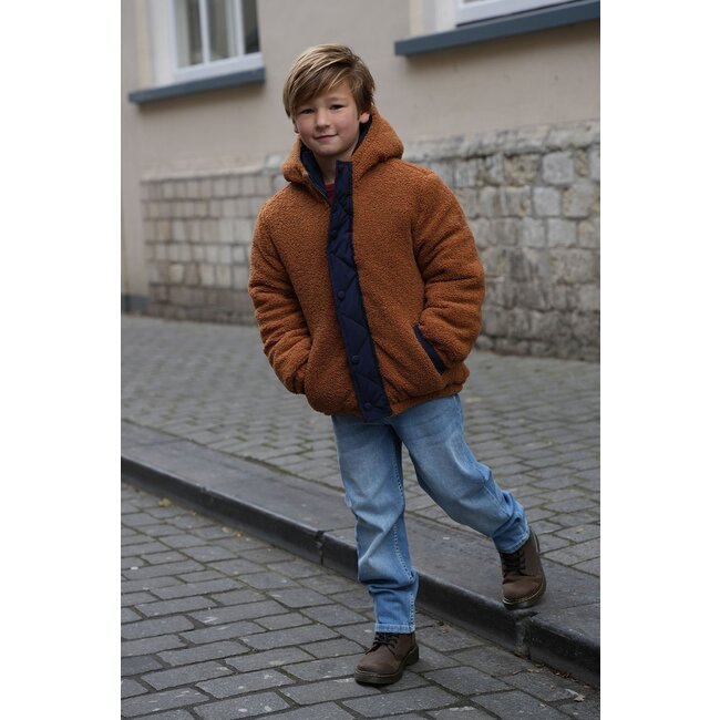 Like Flo winter winterjas jongens - navy blauw - Albon - omkeerbaar, capuchon