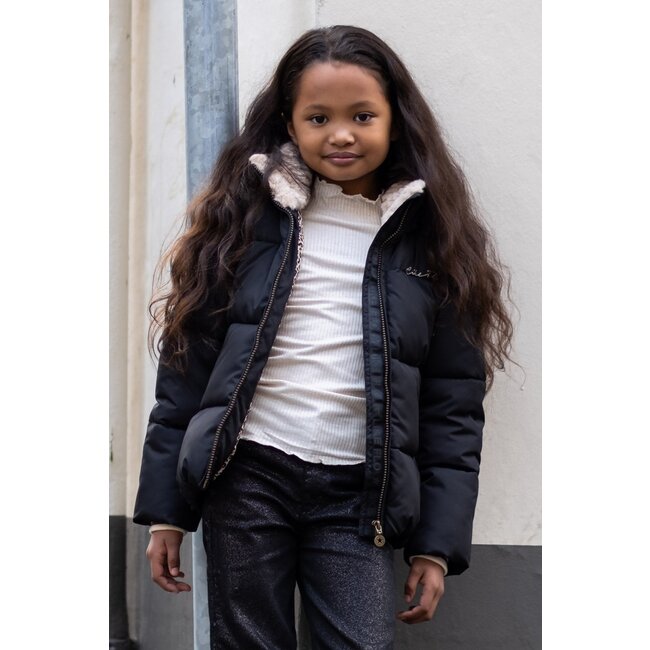 Like Flo winter winterjas meisjes - grijs - Aelin - kort, capuchon