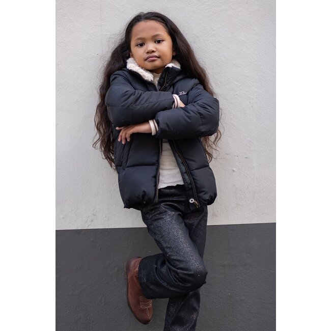 Like Flo winter winterjas meisjes - grijs - Aelin - kort, capuchon