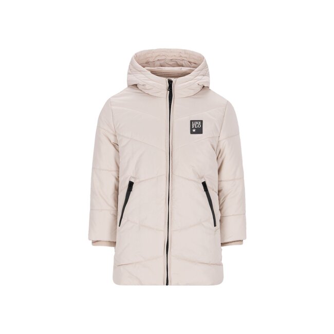 Like Flo winter winterjas meisjes - beige - Abbi - gewatteerd, capuchon