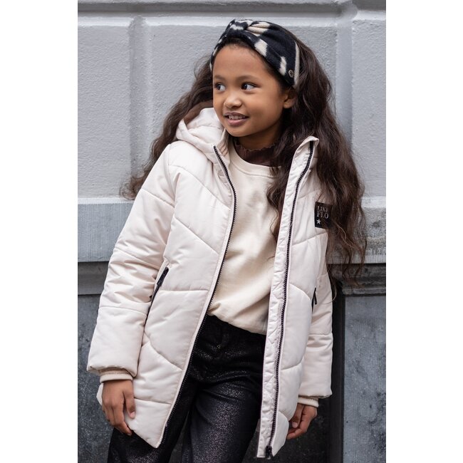 Like Flo winter winterjas meisjes - beige - Abbi - gewatteerd, capuchon