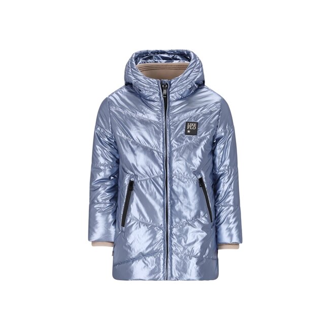 Like Flo winter winterjas meisjes - blauw - Abbi - gewatteerd, capuchon