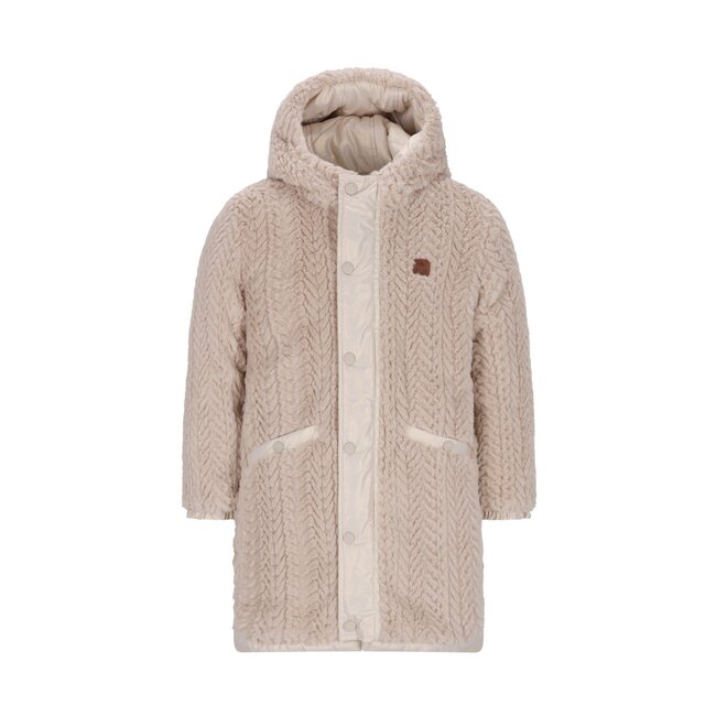 Like Flo winter winterjas meisjes - goud - Ariana - lang, omkeerbaar, capuchon, metallic