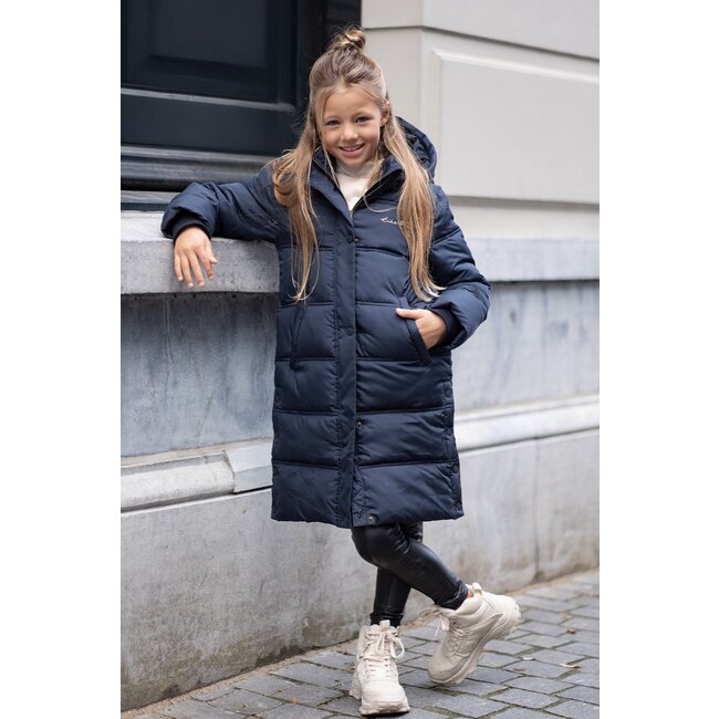 Like Flo winter winterjas meisjes - navy blauw - Ava - lang, capuchon