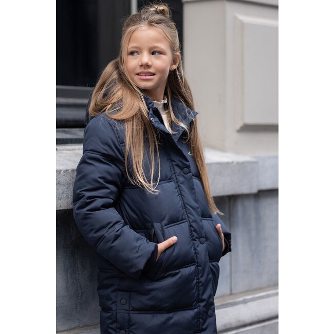 Like Flo winter winterjas meisjes - navy blauw - Ava - lang, capuchon