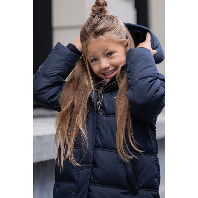 Like Flo winter winterjas meisjes - navy blauw - Ava - lang, capuchon