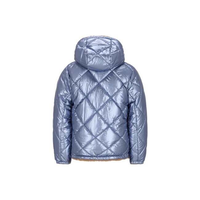 Like Flo winter winterjas meisjes - blauw - Aimee - kort, omkeerbaar, capuchon