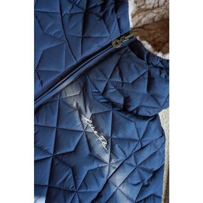 Like Flo winter winterjas meisjes - navy blauw - Aimee - kort, omkeerbaar, capuchon