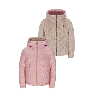 Like Flo winter winterjas meisjes - paars - Aimee - kort, omkeerbaar, capuchon