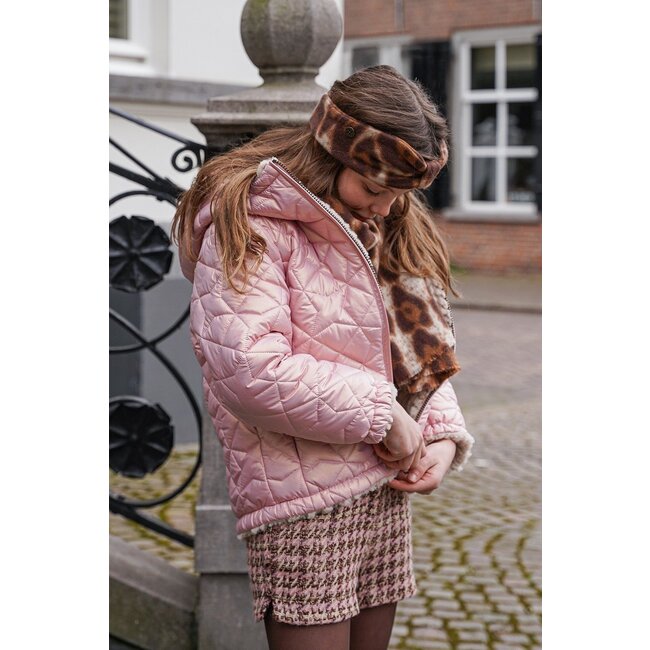 Like Flo winter winterjas meisjes - paars - Aimee - kort, omkeerbaar, capuchon