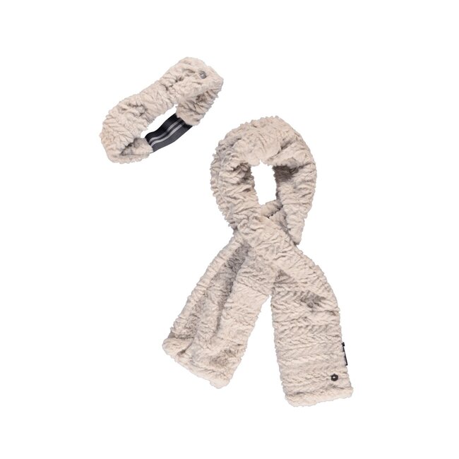 Like Flo winter sjaal + hoofdband meisjes - beige - Nine