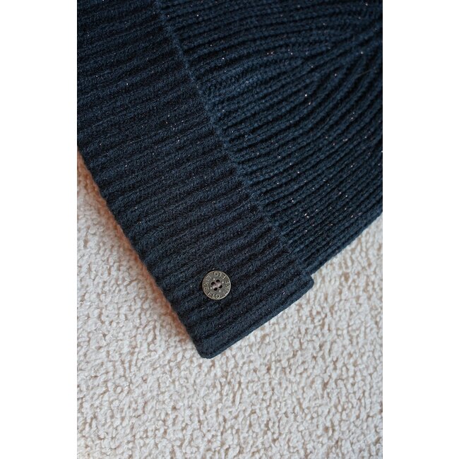 Like Flo winter colsjaal + muts meisjes - grijs - Noah - glitter