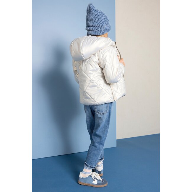 NoNo winter winterjas meisjes - beige - Button - kort, capuchon