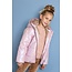 NoNo winter winterjas meisjes - roze - Bubble - dubbele capuchon, middellang