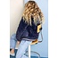 NoNo winter bomberjack meisjes - navy blauw - Bomby - omkeerbaar, capuchon