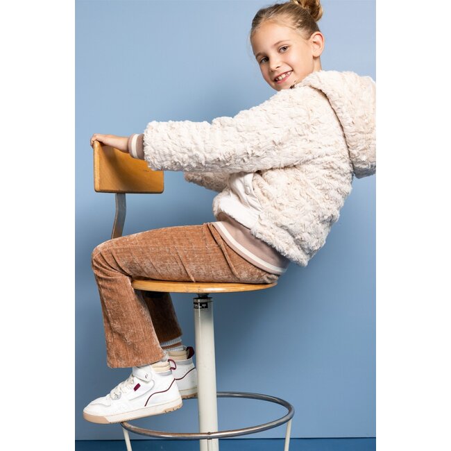 NoNo winter bomberjack meisjes - bruin - Bomby - omkeerbaar, capuchon