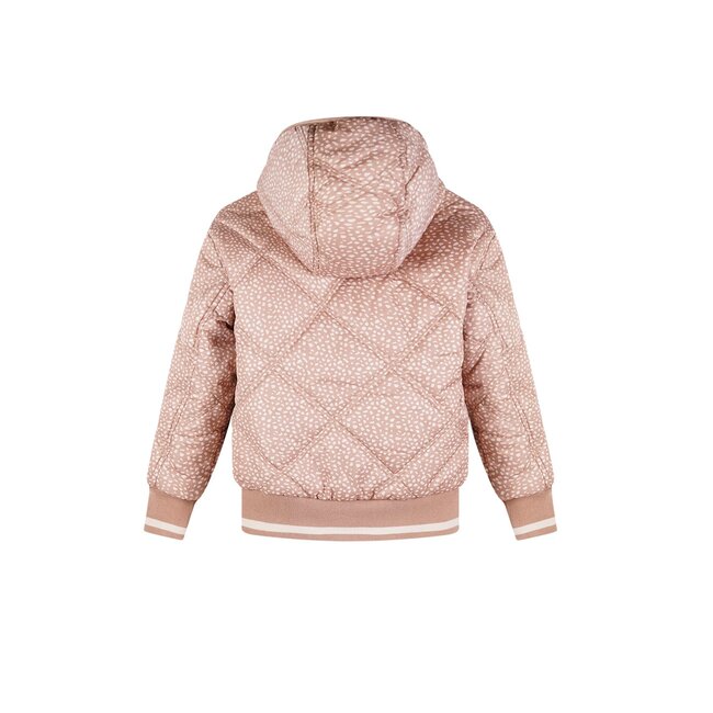 NoNo winter bomberjack meisjes - bruin - Bomby - omkeerbaar, capuchon