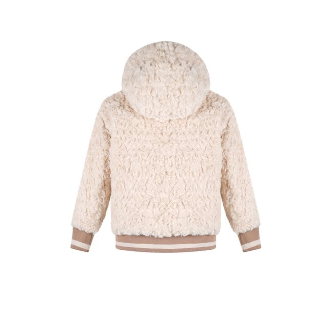 NoNo winter bomberjack meisjes - bruin - Bomby - omkeerbaar, capuchon